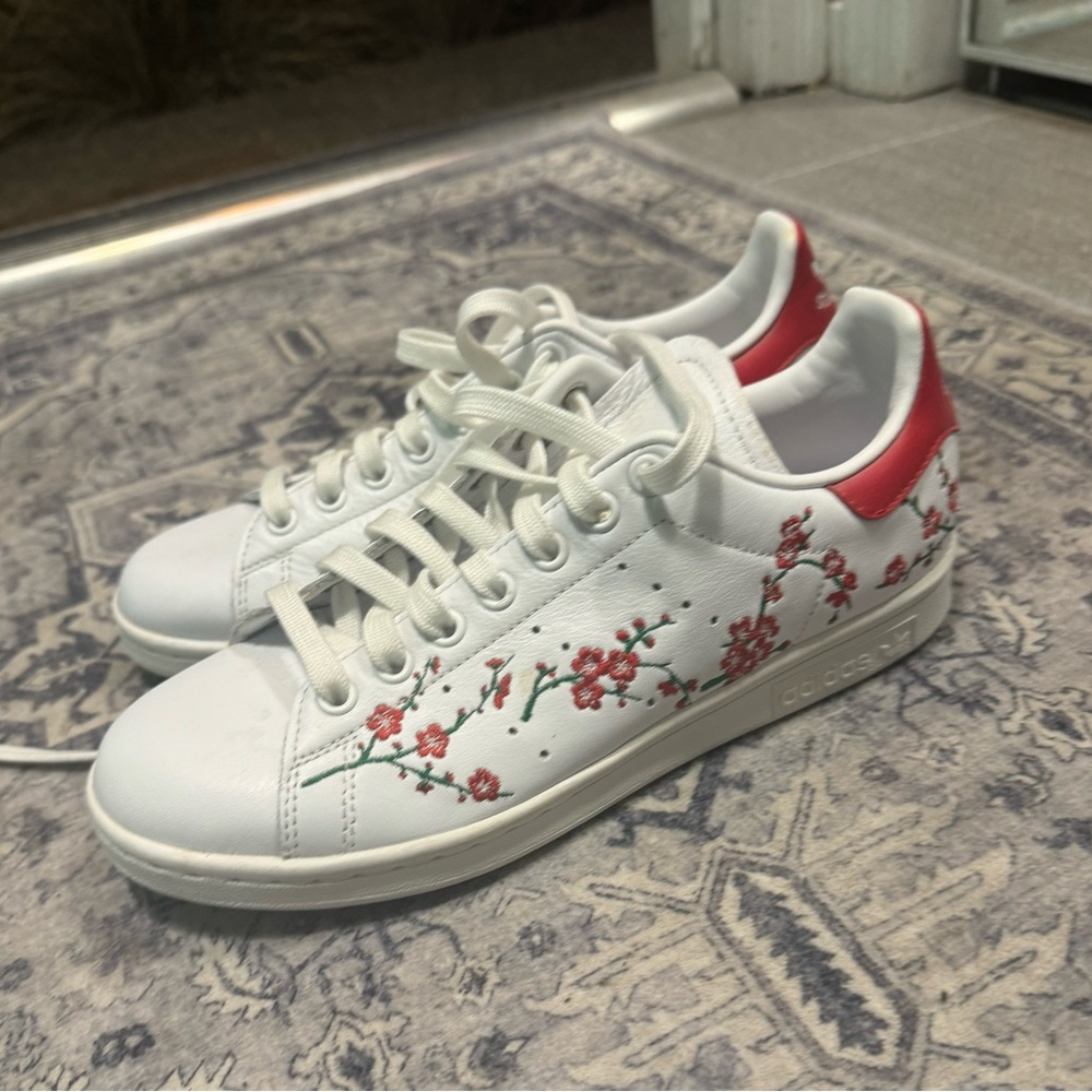 Adidas Cherry Blossom Sakura Stan Smith Sneakers 6.5 - Picture 13 of 14